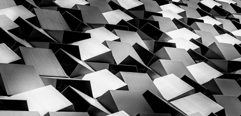 Image of a sea of abstract grey cubes for The Future is History blog post